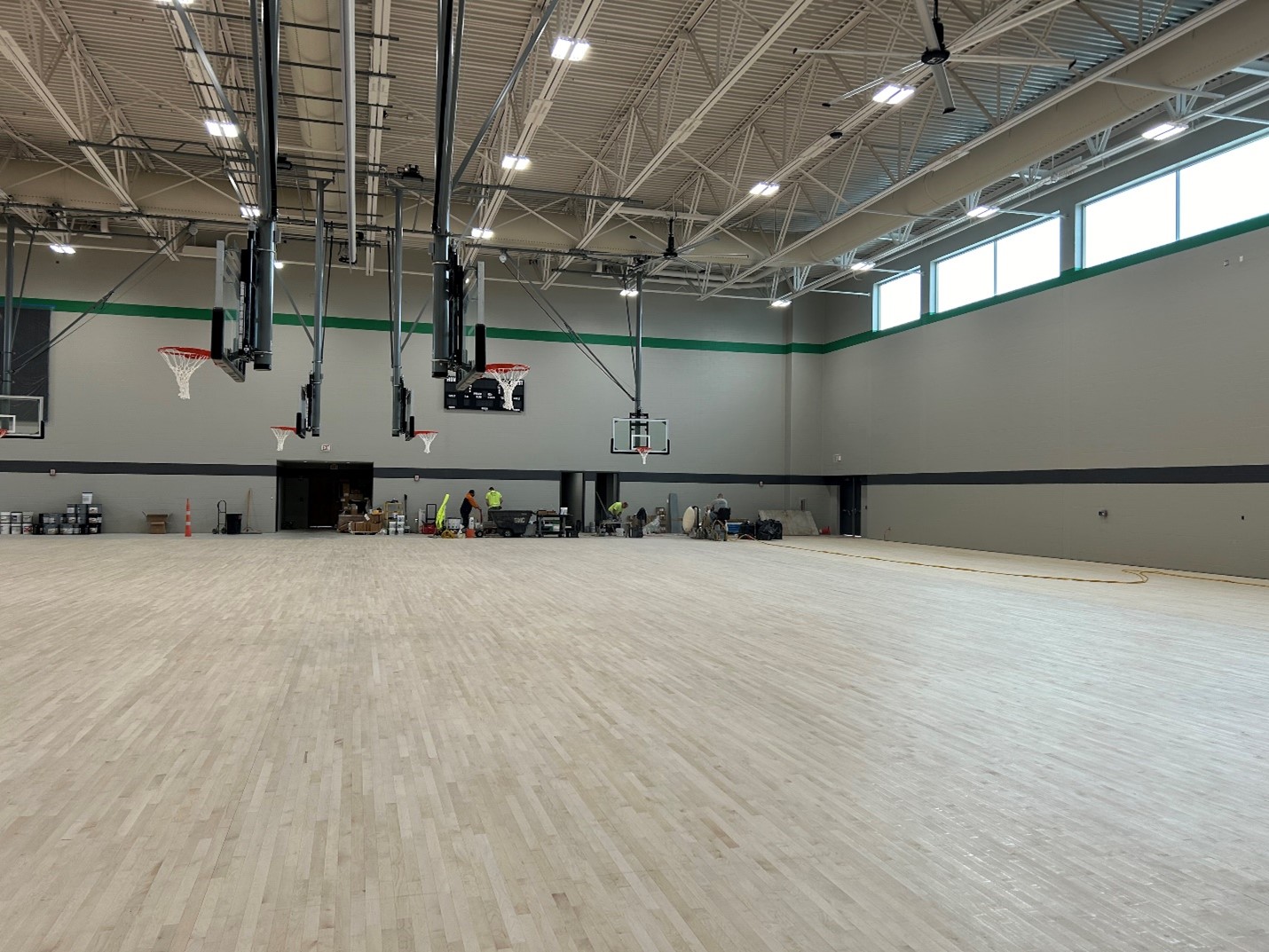 Inside New Gym Construction